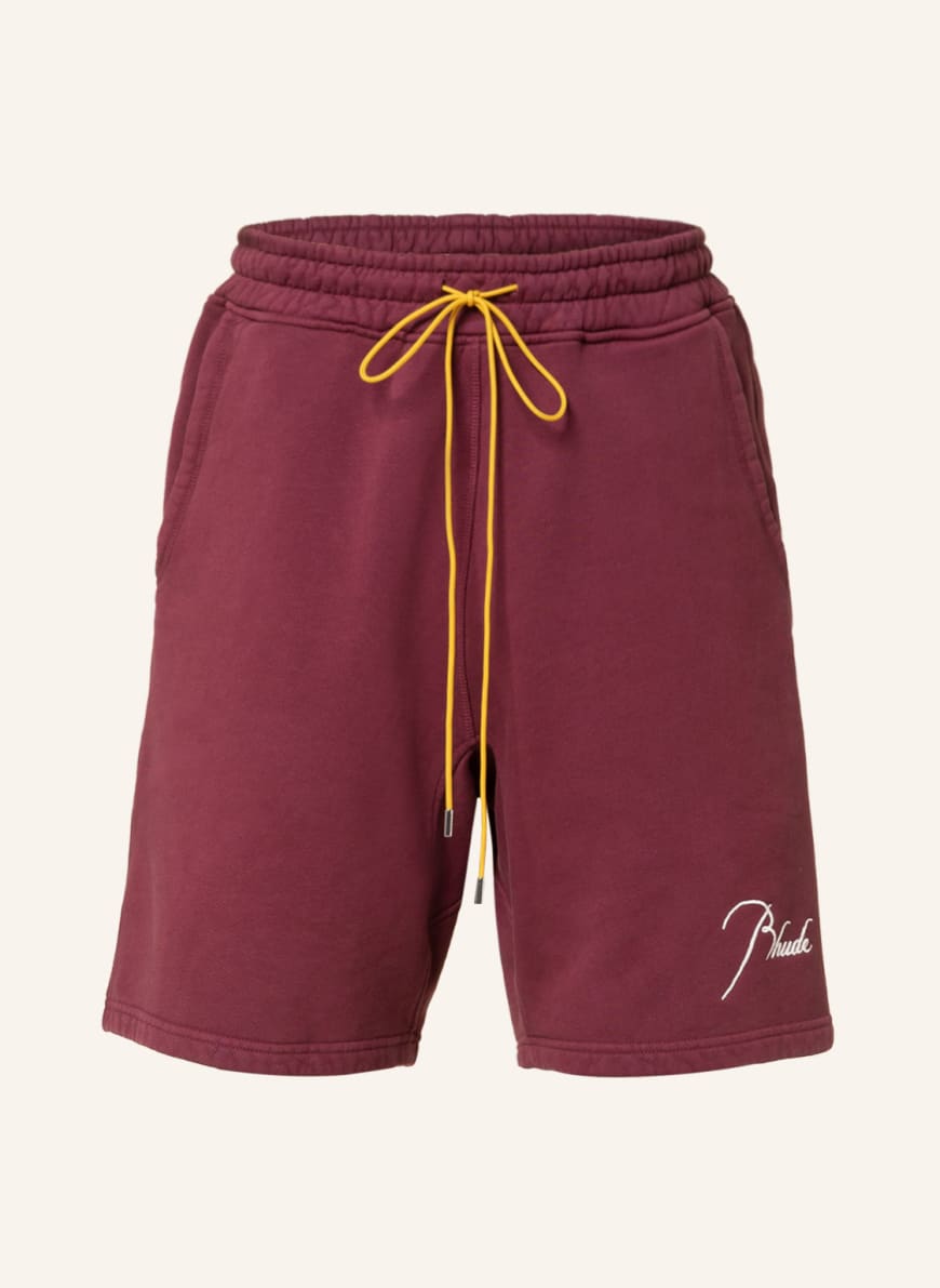 RHUDE Sweat shorts TERRY in dark red 