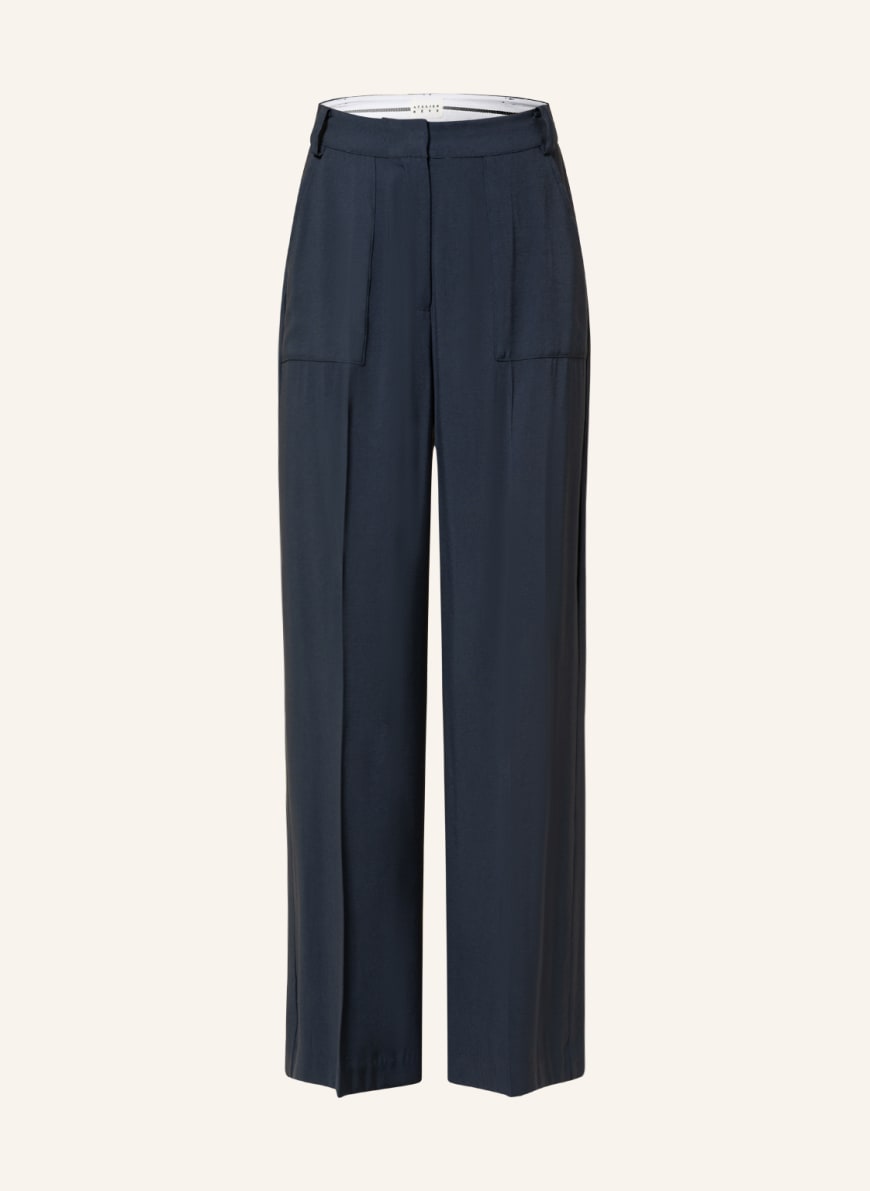 ICHI Wide leg trousers IRLEONO in dark blue | Breuninger