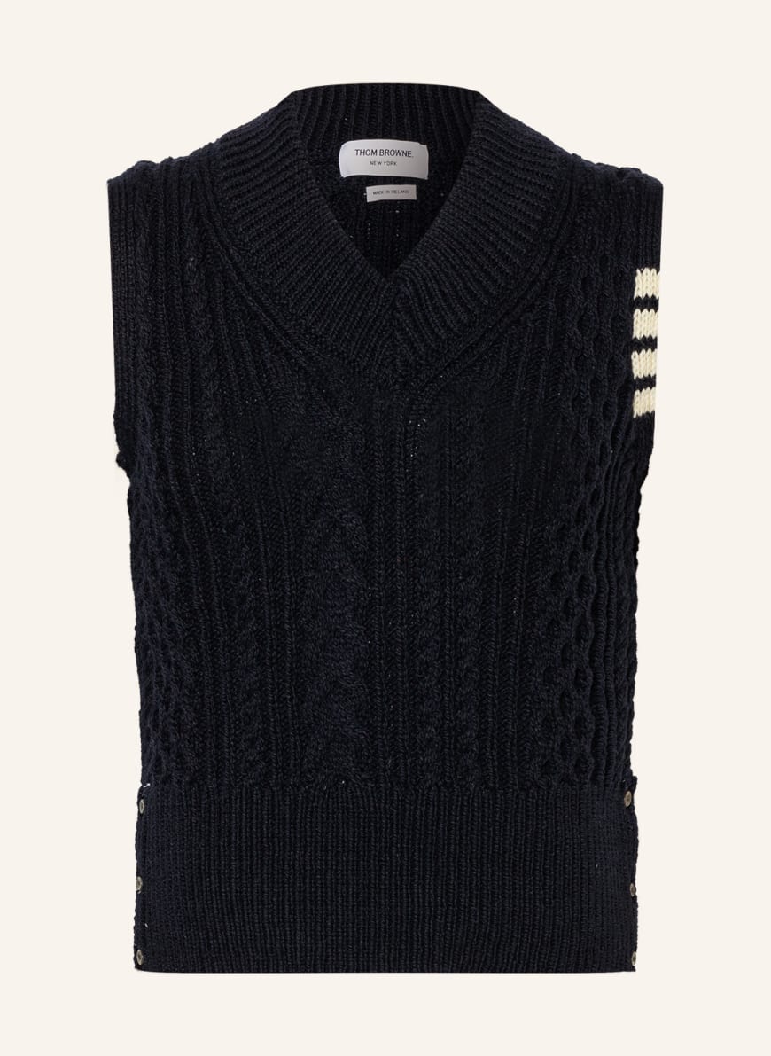 THOM BROWNE. Sweater vest with mohair 