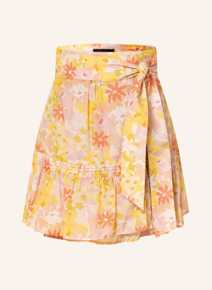 Magali Pascal Wrap skirt MAGGIE with silk, Color: DARK YELLOW/ ROSE/ LIGHT ORANGE (Image 1)