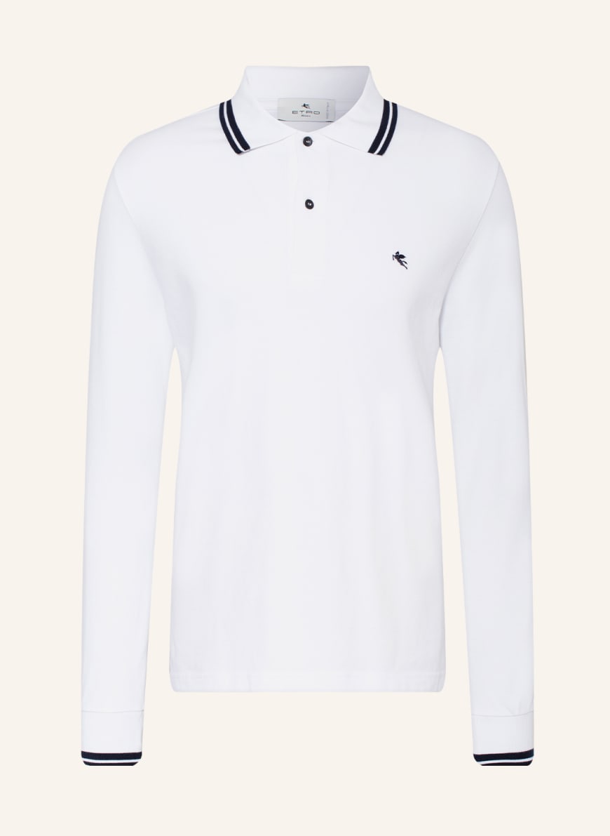 ETRO Piqué polo shirt, Color: WHITE (Image 1)