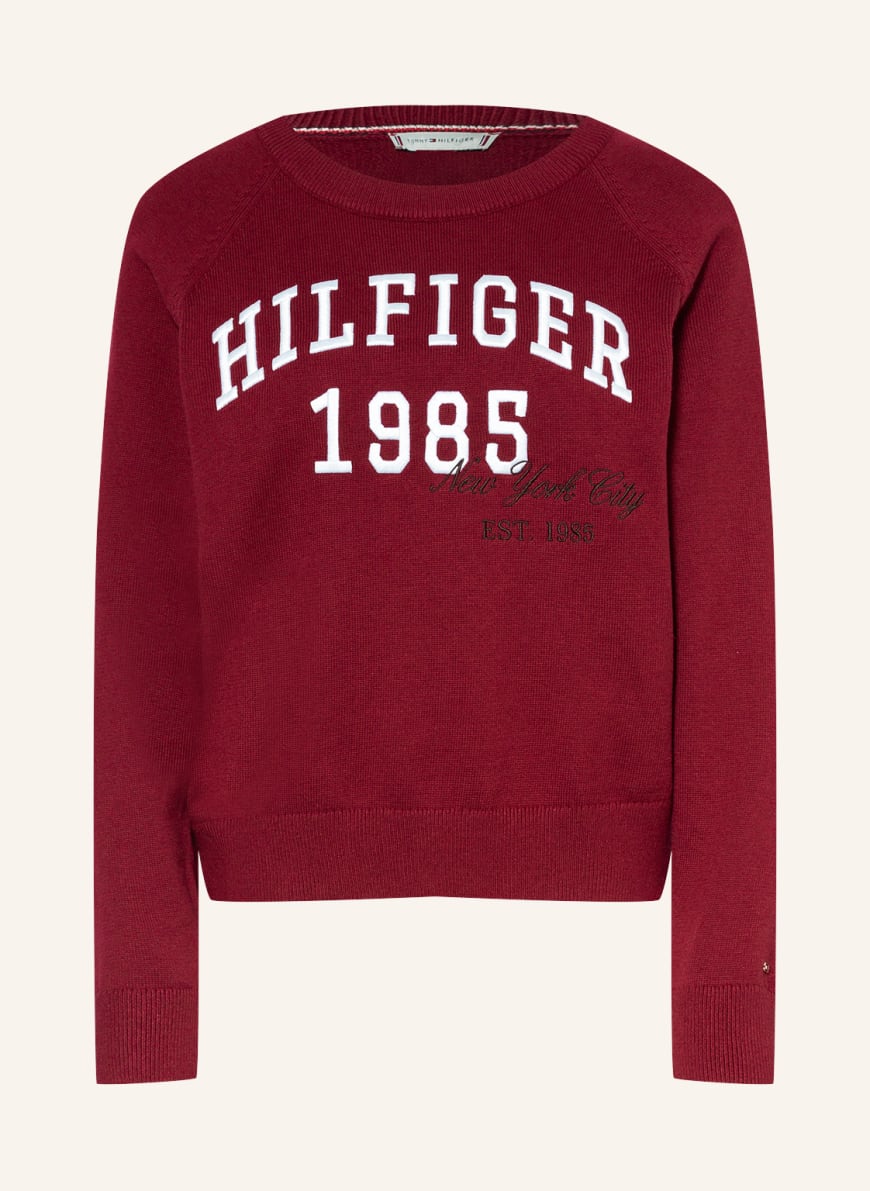 TOMMY HILFIGER Sweater, Color: DARK RED/ WHITE (Image 1)