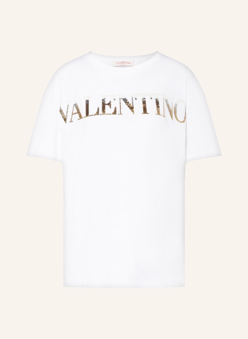 VALENTINO T-shirt with sequins, Color: WHITE (Image 1)