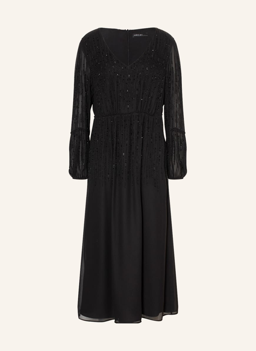 MARC CAIN Abendkleid mit Schmuckperlen, Farbe: 900 BLACK (Bild 1)