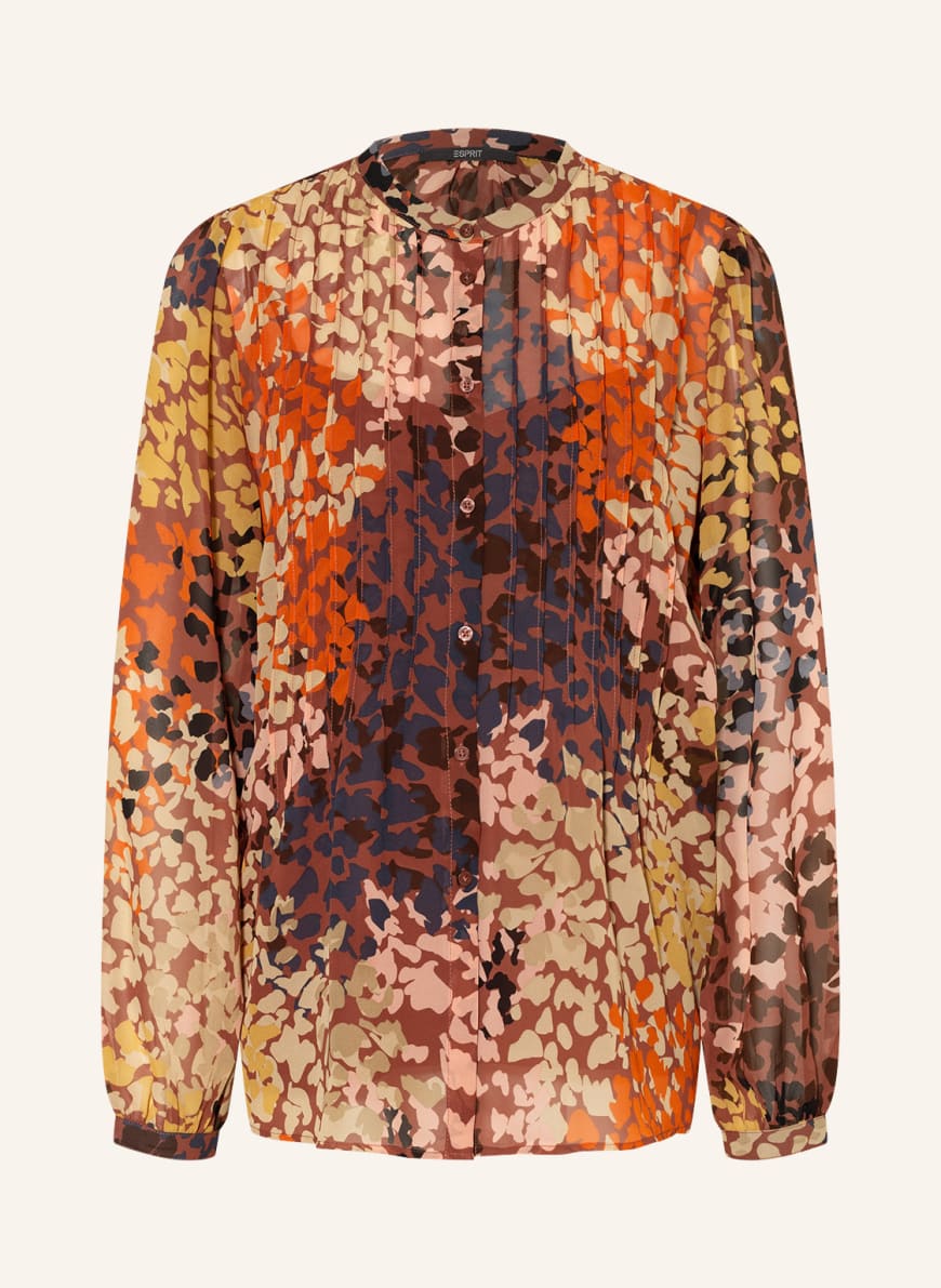 ESPRIT Collection Bluse, Farbe: ORANGE/ BRAUN/ DUNKELBLAU(Bild 1)
