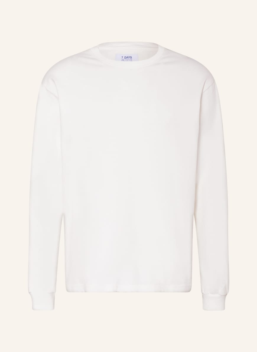 7 DAYS ACTIVE Long sleeve shirt ALBERTYN, Color: WHITE(Image 1)