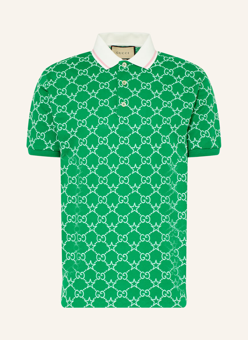 GUCCI Piqué polo shirt in green/ mint | Breuninger