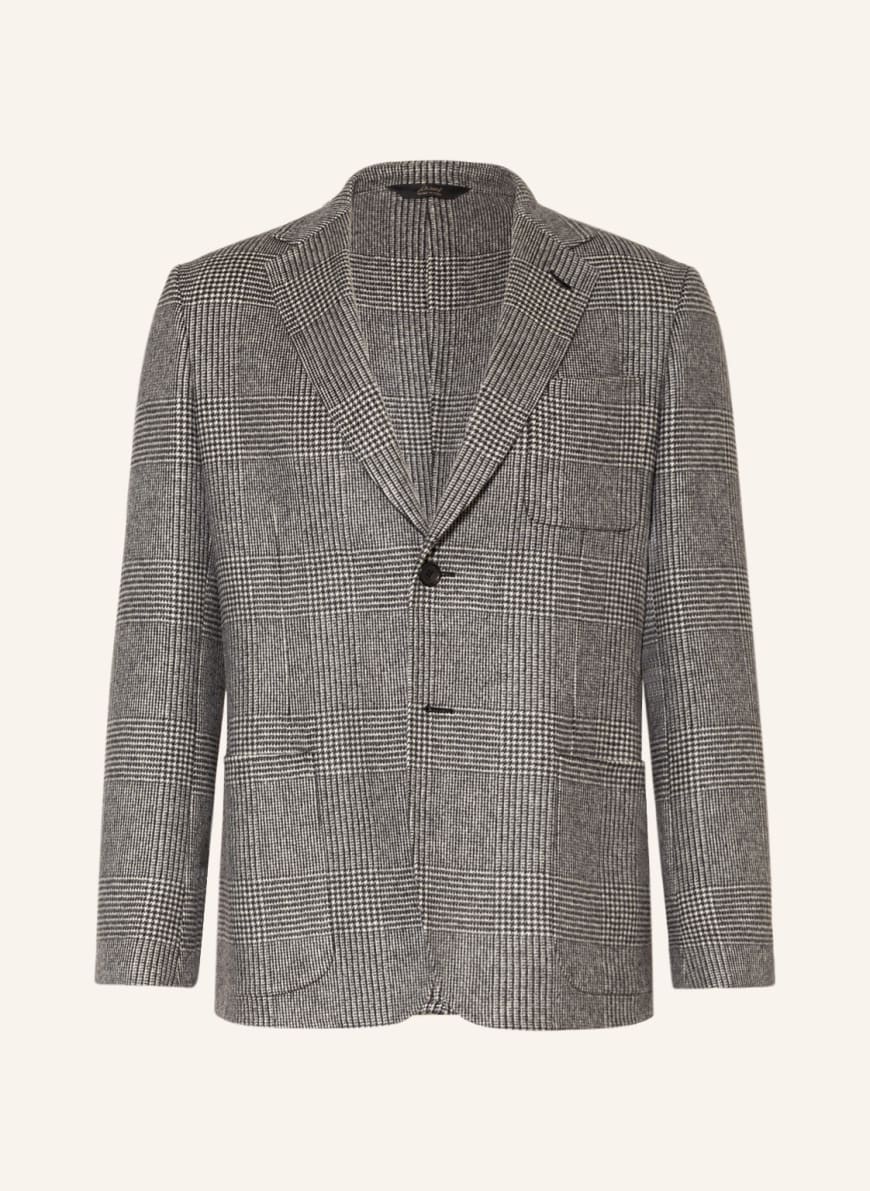 Brioni Cashmere tailored jacket extra slim fit, Color: BLACK/ GRAY/ LIGHT GRAY(Image 1)