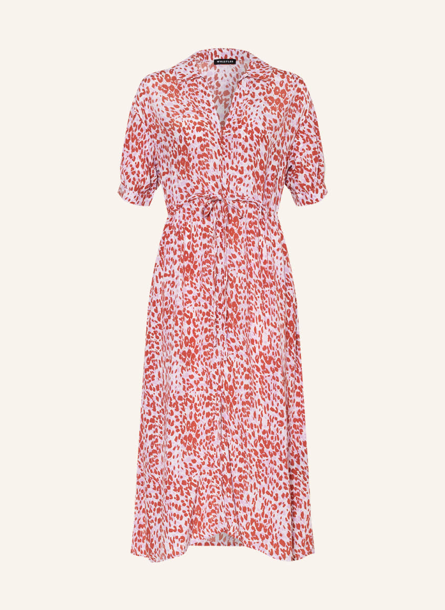WHISTLES Kleid SUMMER CHEETAH , Farbe: HELLLILA/ DUNKELROT/ WEISS(Bild 1)