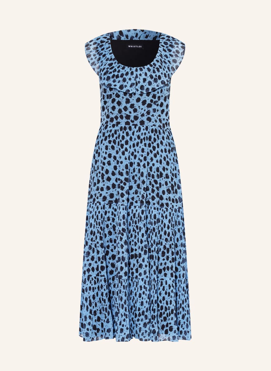 WHISTLES Plisseekleid , Farbe: HELLBLAU/ SCHWARZ(Bild 1)