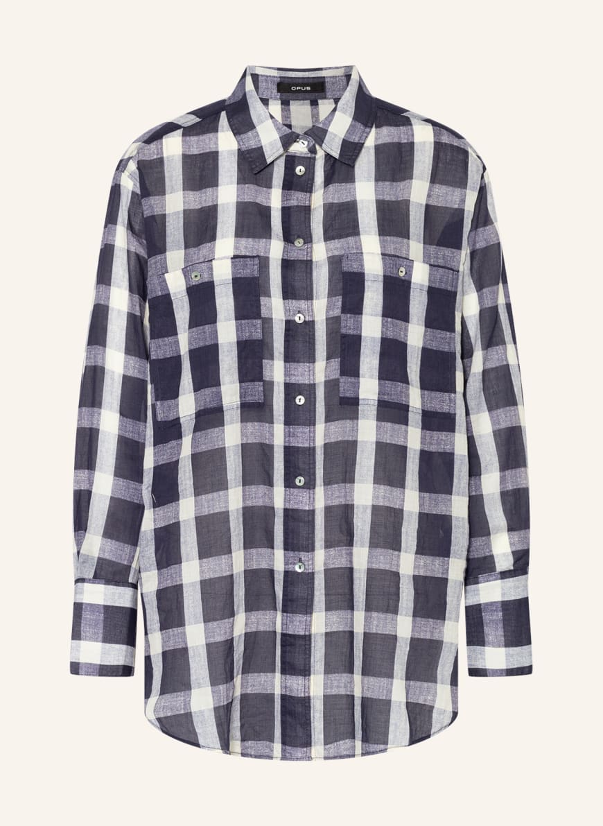 OPUS Shirt blouse FRANNIE, Color: WHITE/ BLUE/ LIGHT BLUE (Image 1)