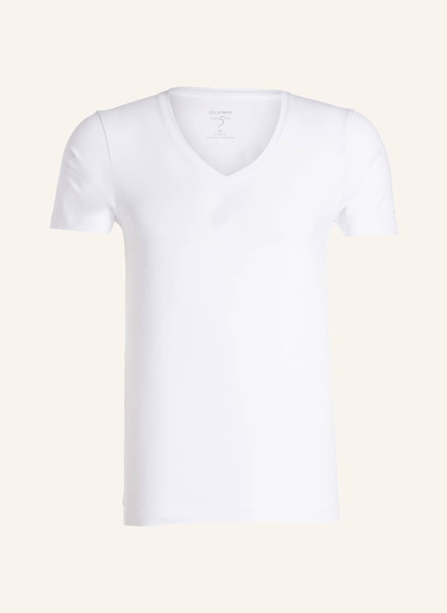 OLYMP T-Shirt Level Five body fit in weiss