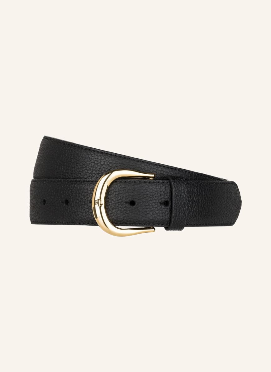 LAUREN RALPH LAUREN Leather belt KENTON, Color: BLACK (Image 1)