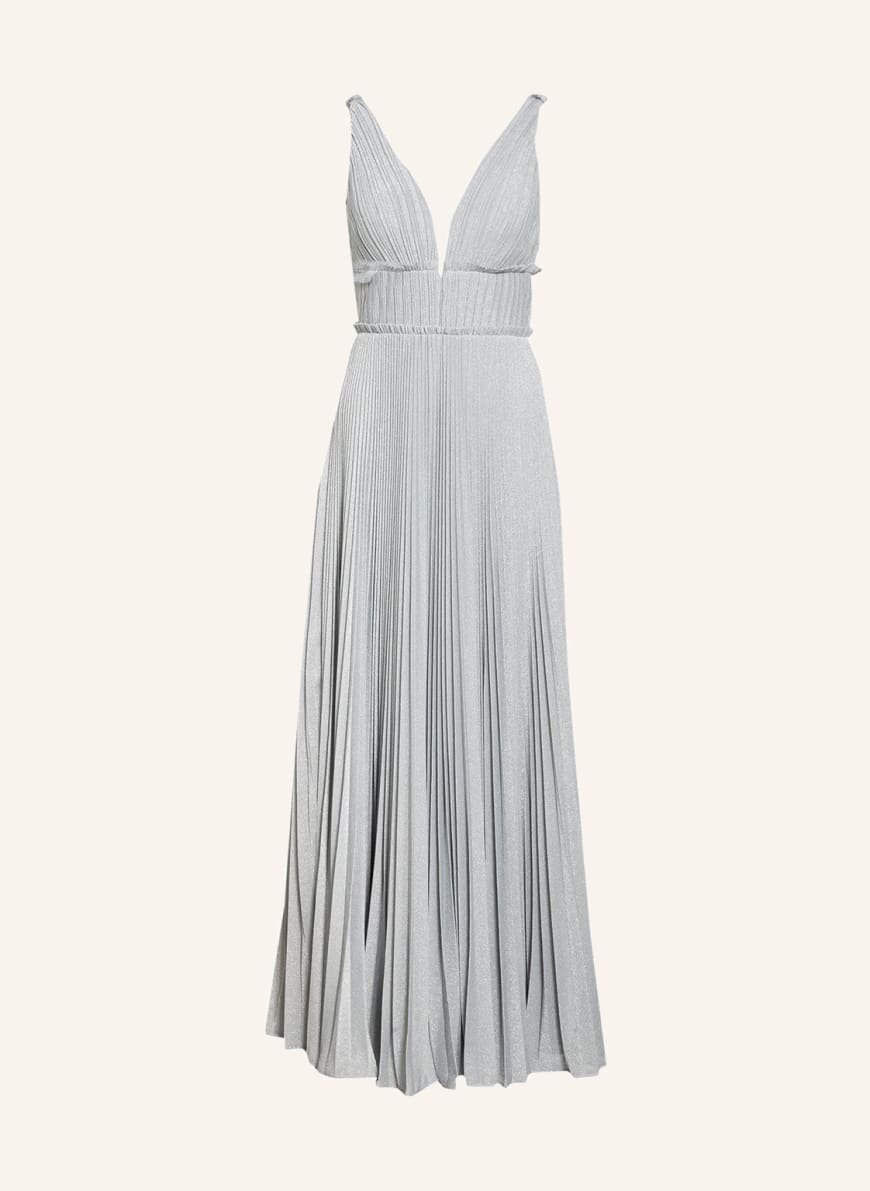 unique Evening dress with glitter thread , Color: SILVER/ LIGHT GRAY (Image 1)