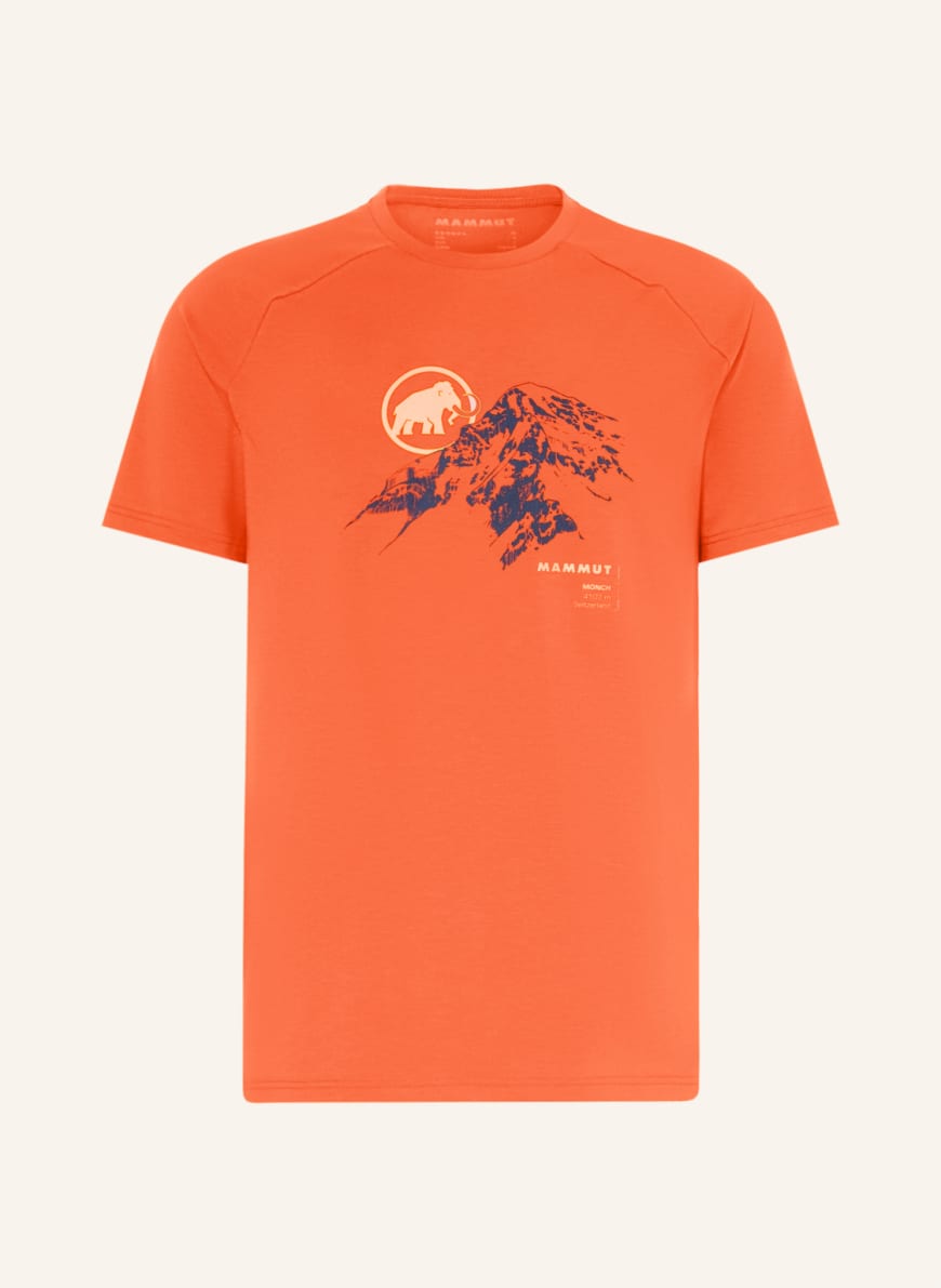 MAMMUT T-shirt MOUNTAIN, Color: ORANGE/ DARK BLUE/ NEON ORANGE (Image 1)