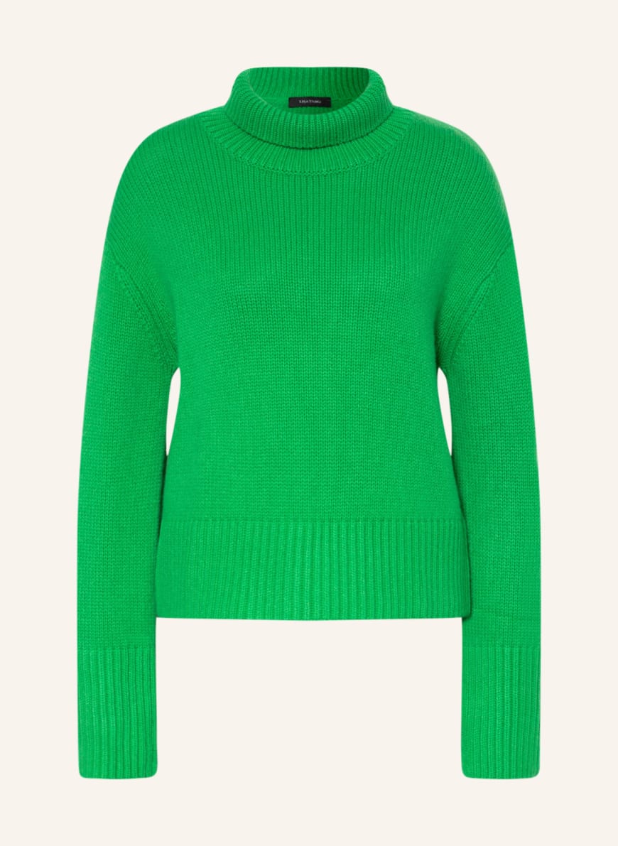 LISA YANG Turtleneck sweater FLEUR made of cashmere, Color: NEON GREEN(Image 1)
