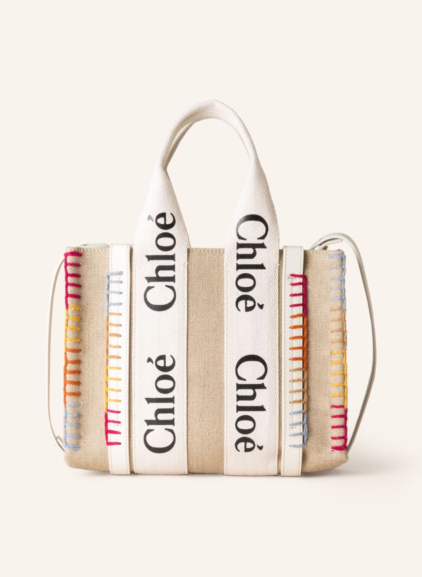 Chloé Shopper WOODY SMALL, Farbe: WHITE(Bild 1)