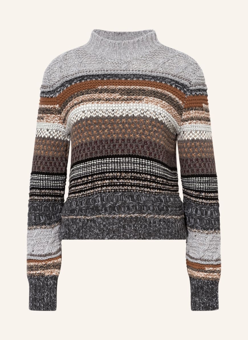 Chloé Cashmere sweater , Color: GRAY/ BROWN/ BLACK (Image 1)