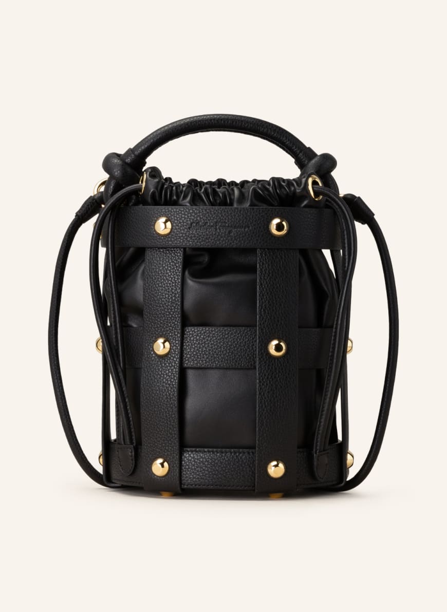 Salvatore Ferragamo Pouch bag CAGE, Color: BLACK (Image 1)