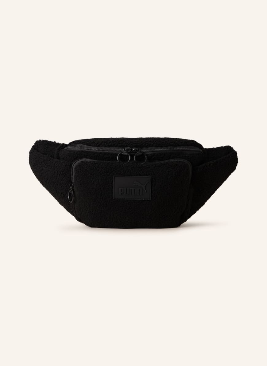 PUMA Waist bag made of teddy , Color: BLACK (Image 1)
