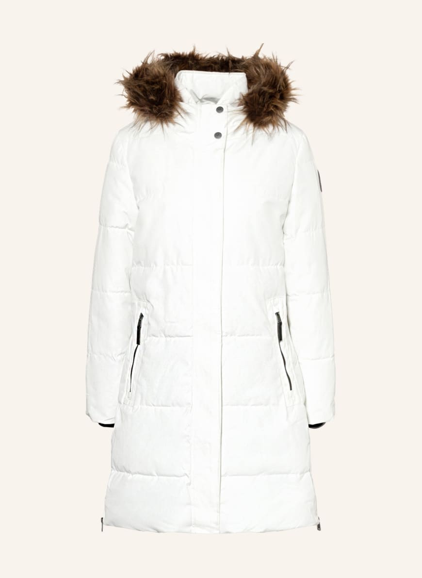 G.I.G.A. DX by killtec Quilted coat with detachable faux fur, Color: ECRU(Image 1)