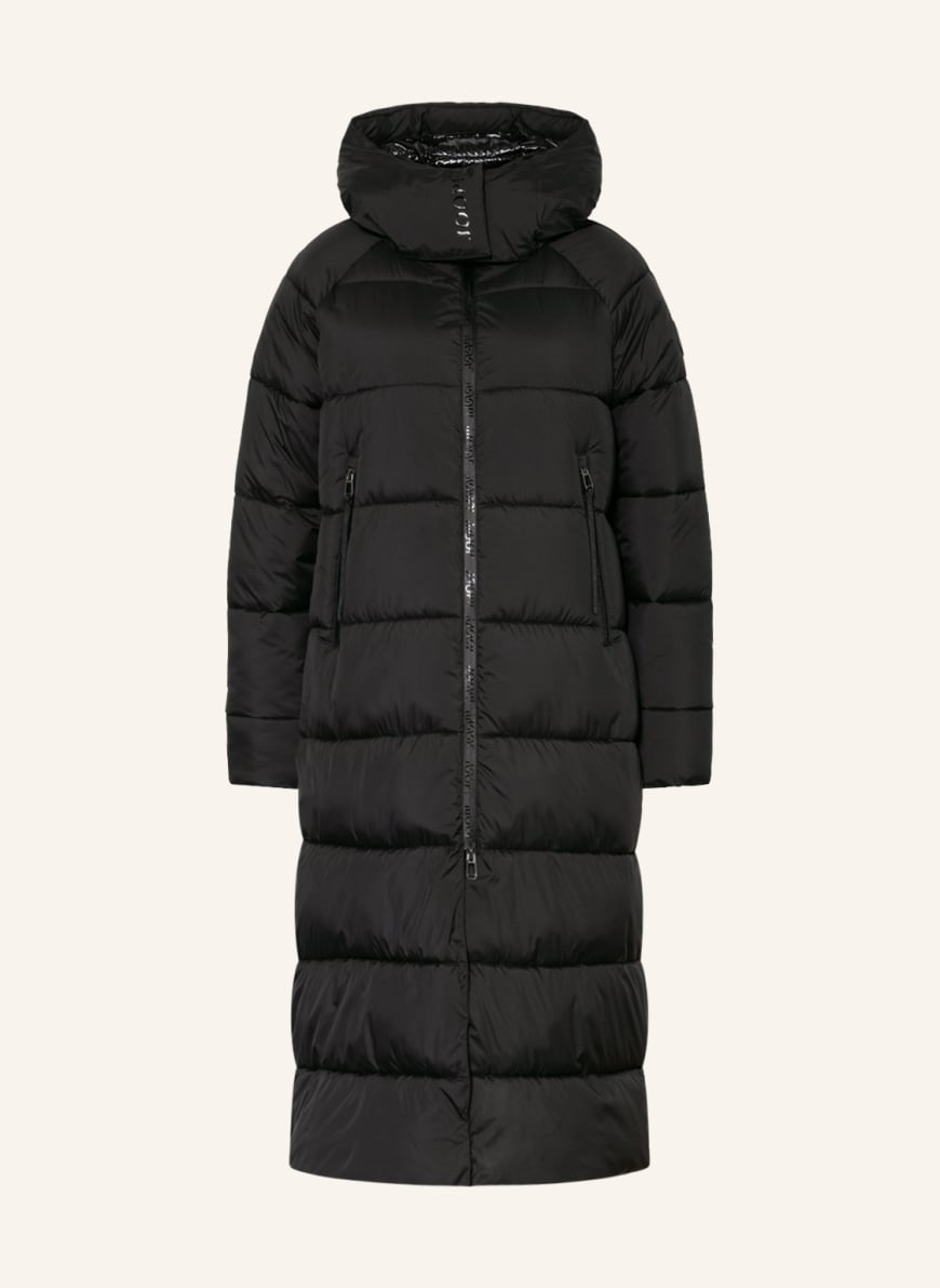JOOP! Quilted coat with removable hood, Color: BLACK (Image 1)