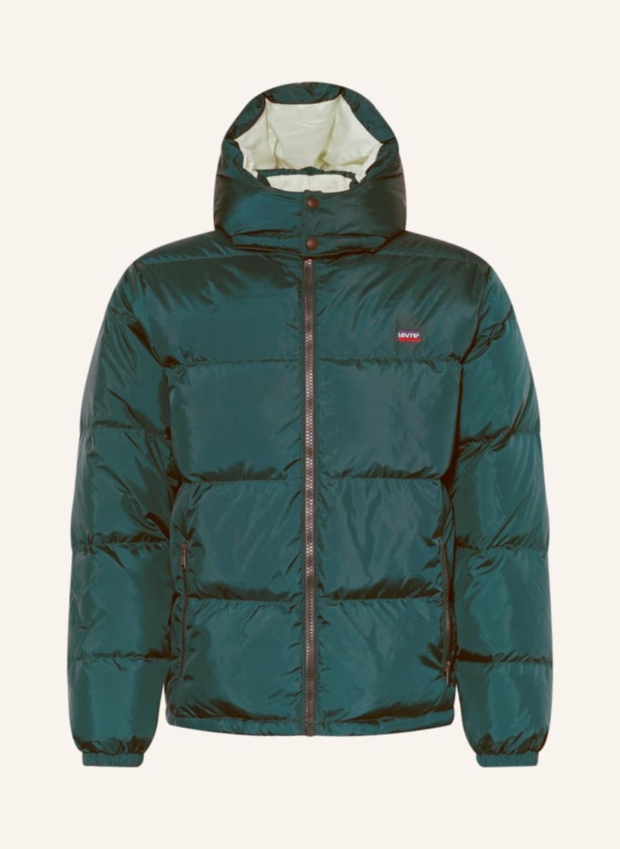 Levi's® Down jacket with removable hood in dark green | Breuninger
