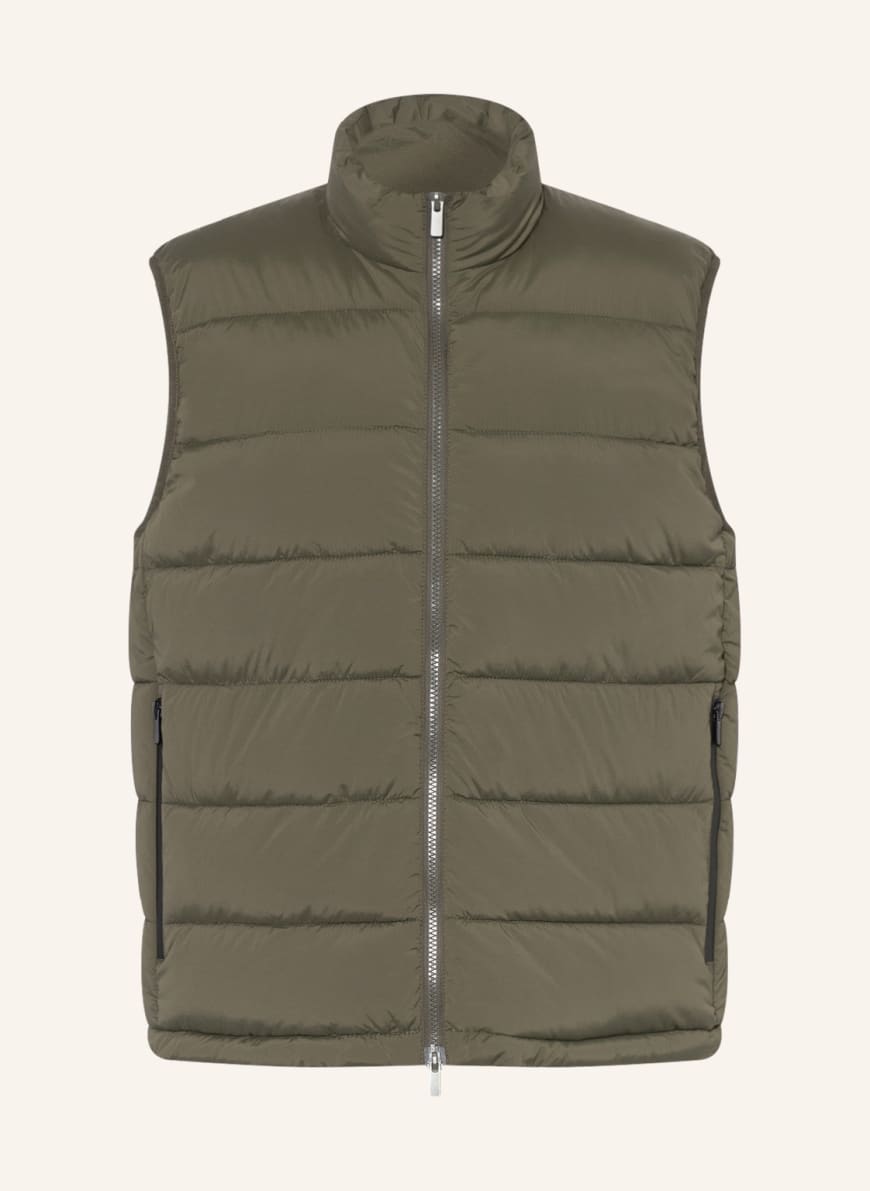 STROKESMAN'S Quilted vest SKY , Color: OLIVE (Image 1)