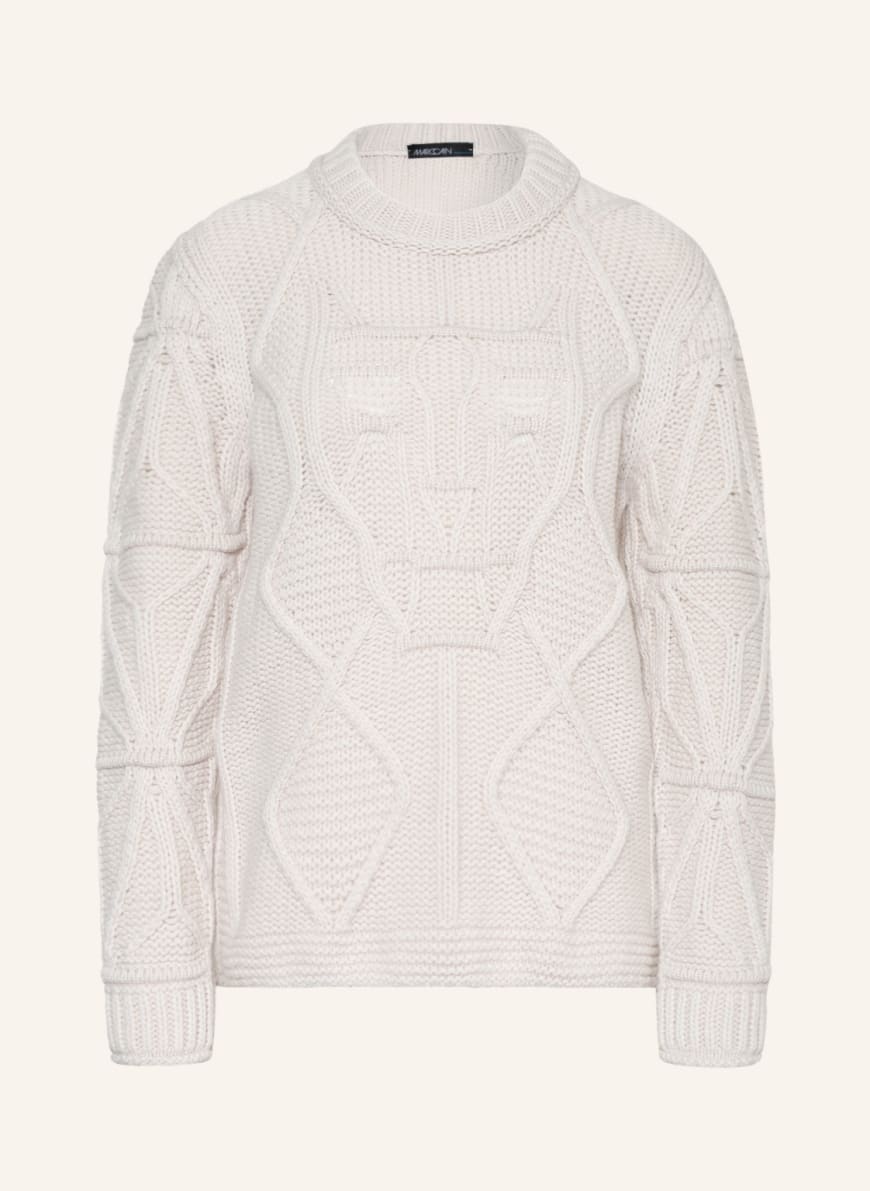 MARC CAIN Sweater with cashmere, Color: 130 soft pearl (Image 1)