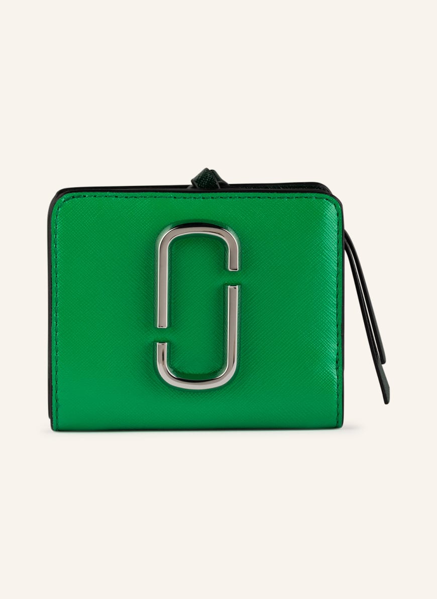 MARC JACOBS Saffiano wallet THE MINI SNAPSHOT, Color: GREEN (Image 1)