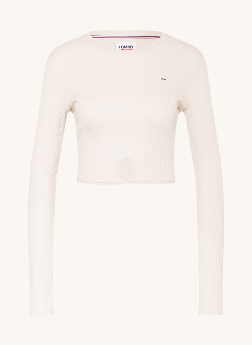 TOMMY JEANS Cropped-Longsleeve, Farbe: CREME (Bild 1)