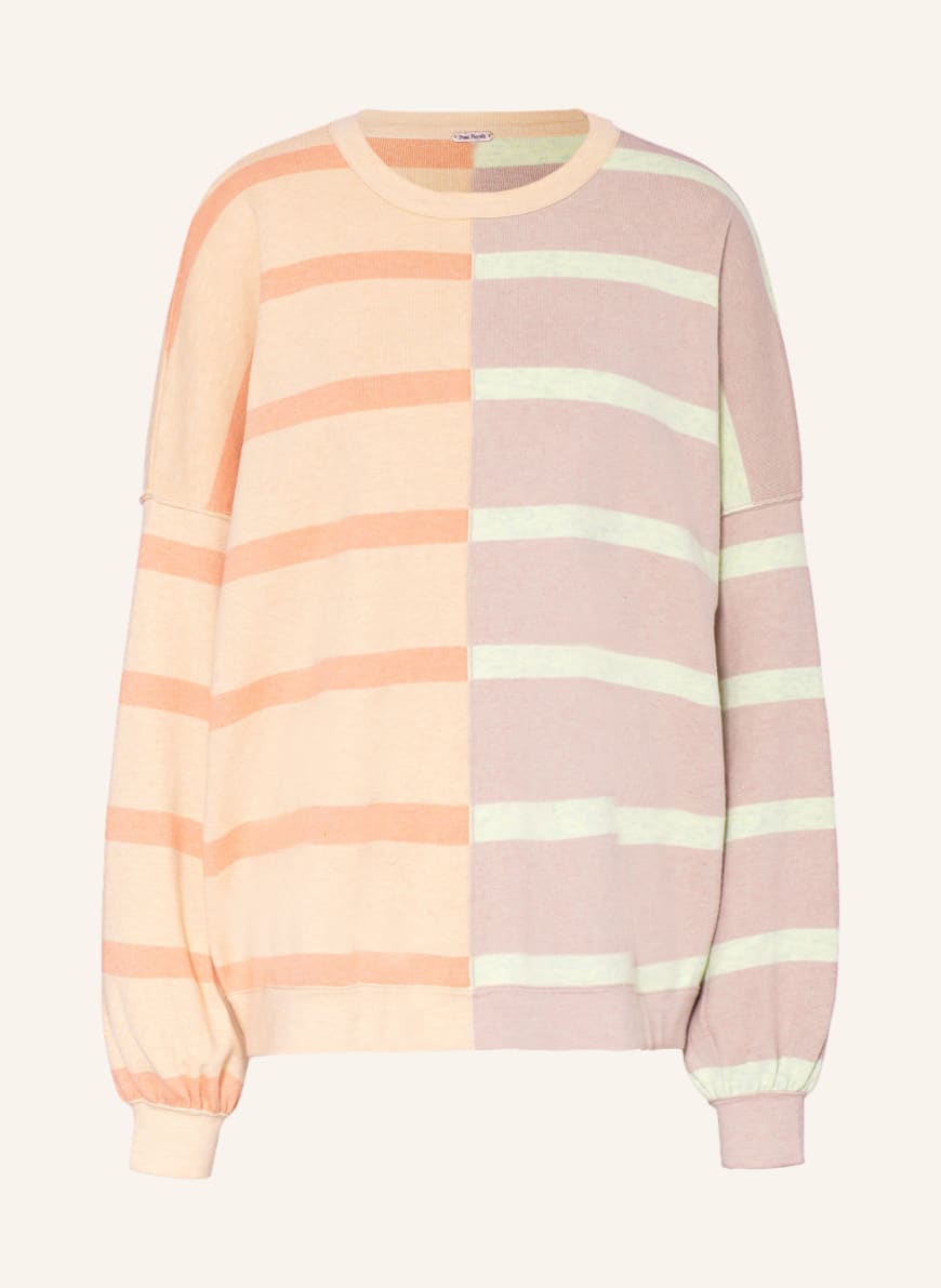 Free People Sweater, Color: SALMON/ LIGHT YELLOW/ DUSKY PINK (Image 1)