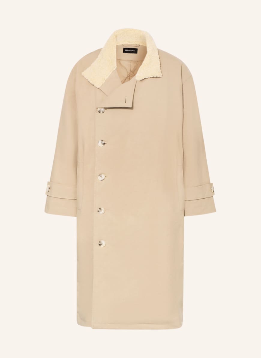 MEOTINE Oversized coat LOU with faux fur, Color: BEIGE (Image 1)
