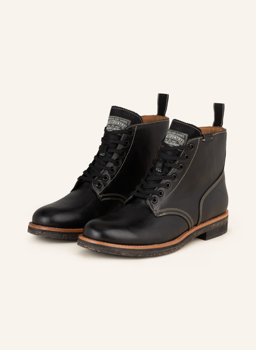 POLO RALPH LAUREN Lace-up boots in black | Breuninger