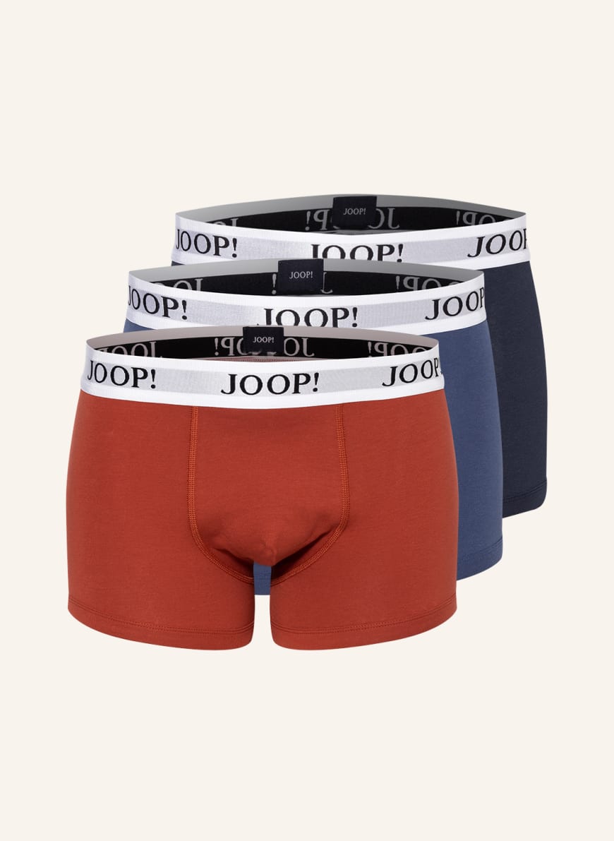 JOOP! 3er-Pack Boxershorts, Farbe: DUNKELORANGE/ DUNKELBLAU/ BLAU (Bild 1)