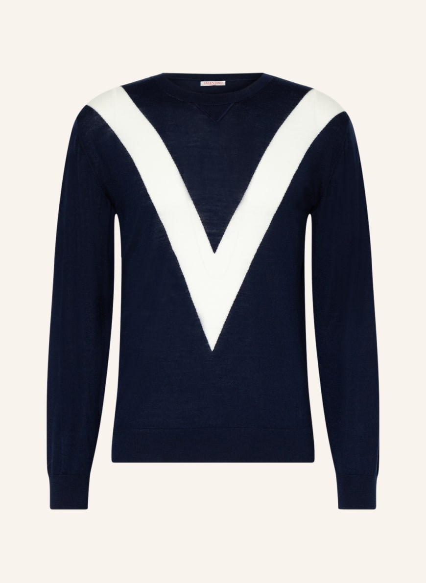 VALENTINO Sweater , Color: DARK BLUE/ ECRU (Image 1)