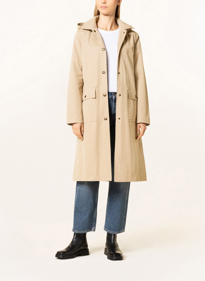 LAUREN RALPH LAUREN Trench coat with detachable hood in beige | Breuninger