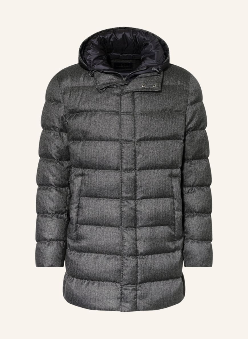 SCHNEIDERS Quilted jacket OLIVERO with detachable trim  , Color: DARK GRAY(Image 1)