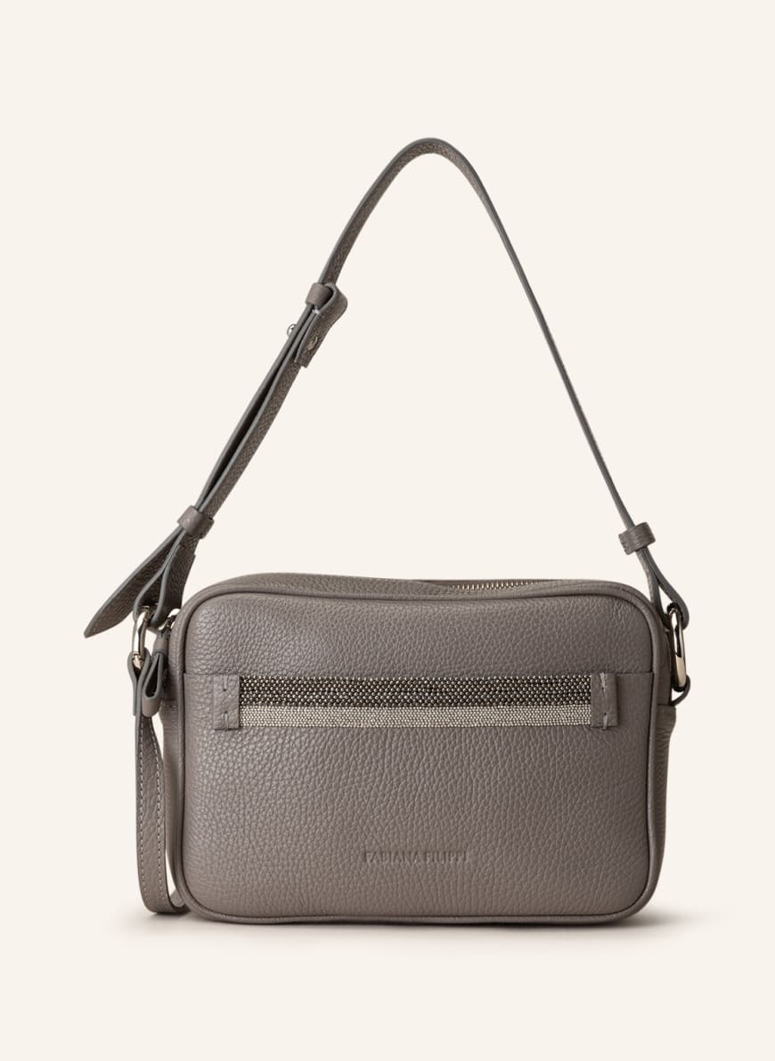 Orange Leather Crossbody Bag With Patterned Strap By Penelopetom