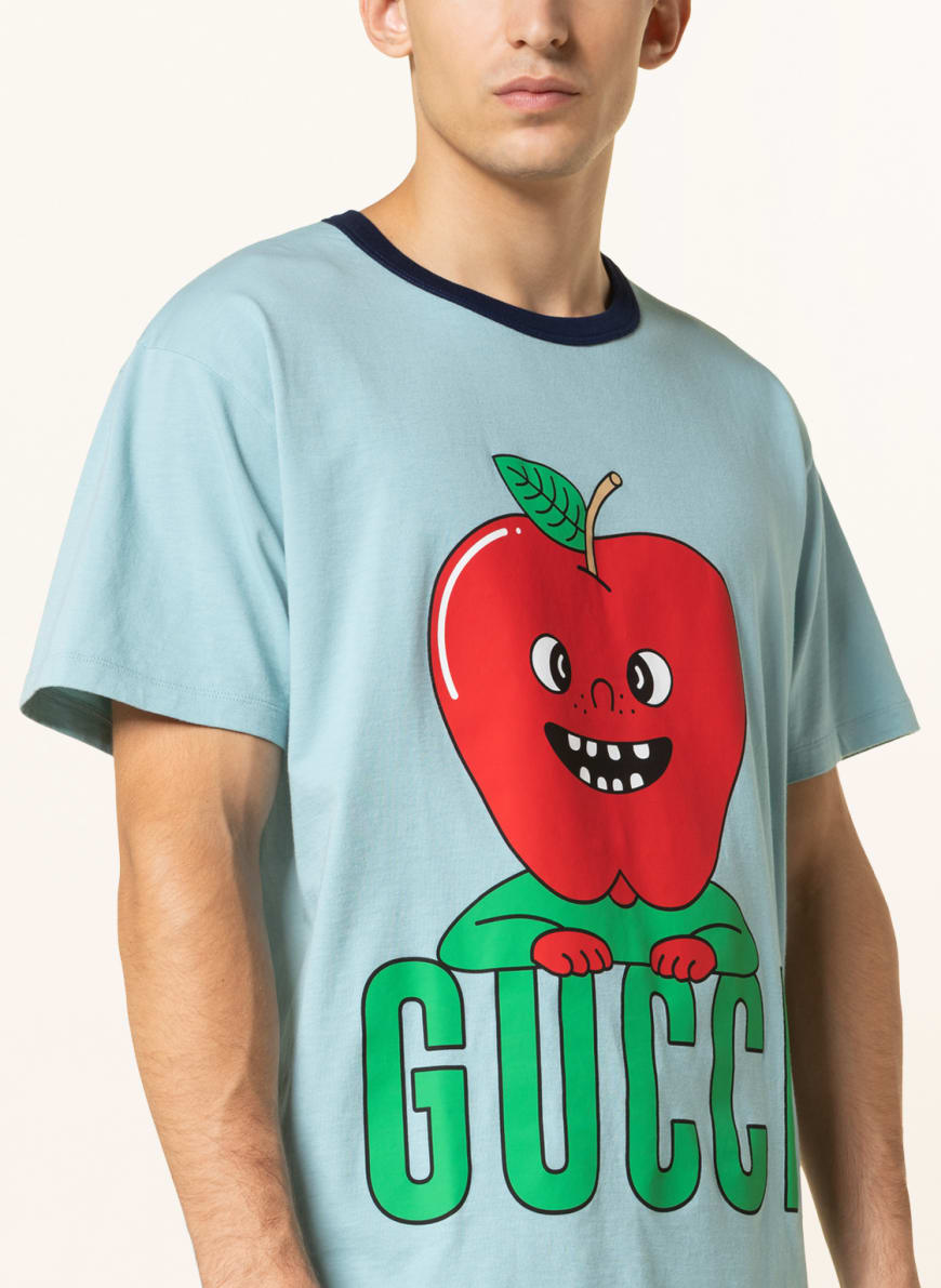 GUCCI T-shirt in light blue/ red/ light green | Breuninger