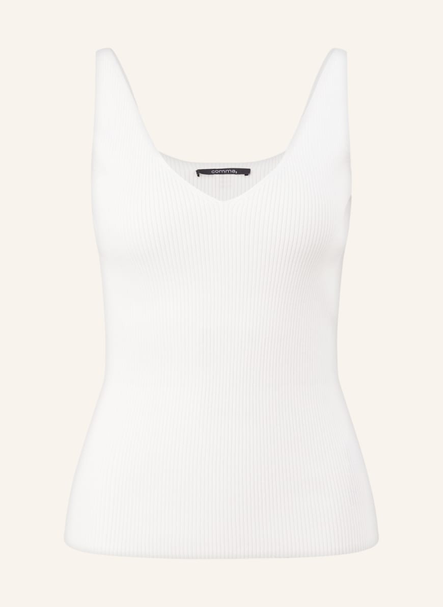 comma Knit top, Color: WHITE (Image 1)