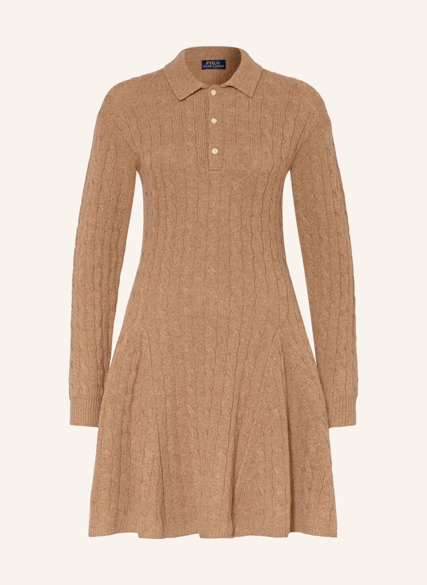 POLO RALPH LAUREN Knit dress with cashmere in camel | Breuninger