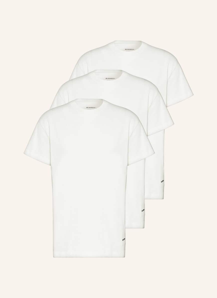 JIL SANDER 3-pack T-shirts, Color: WHITE (Image 1)