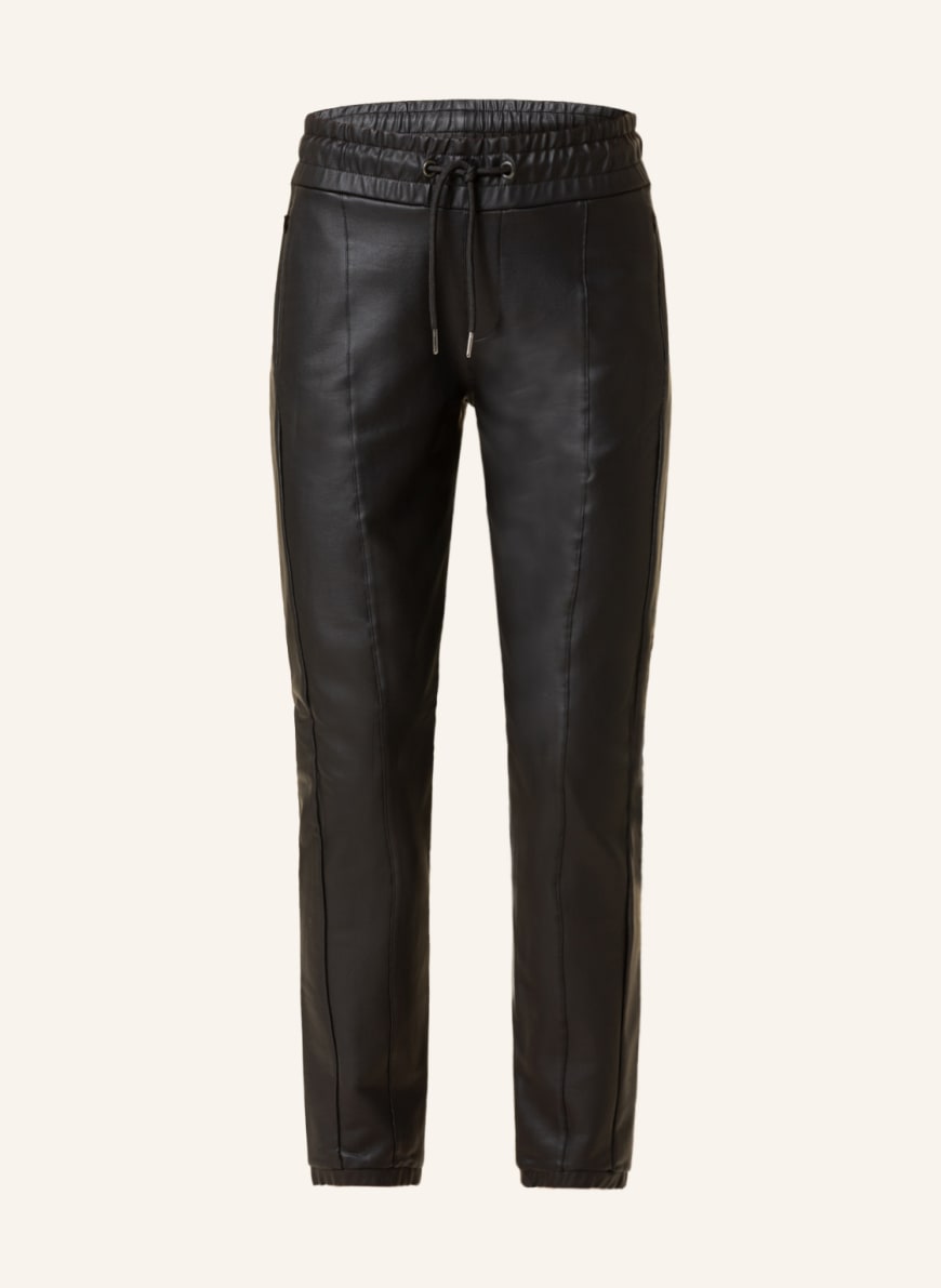 monari Pants in jogger style in leather look in black - Buy Online ...