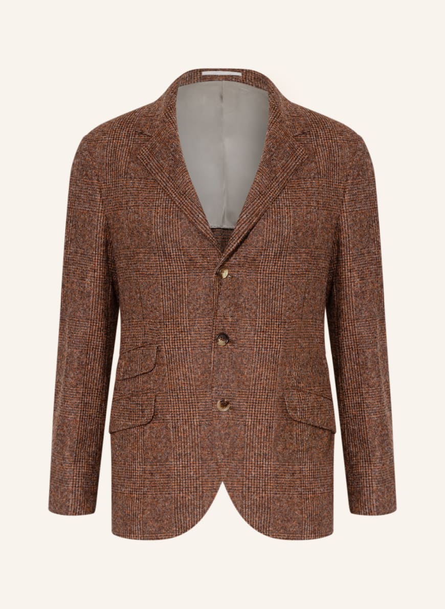BRUNELLO CUCINELLI Tailored jacket extra slim fit with alpaca, Color: BROWN(Image 1)