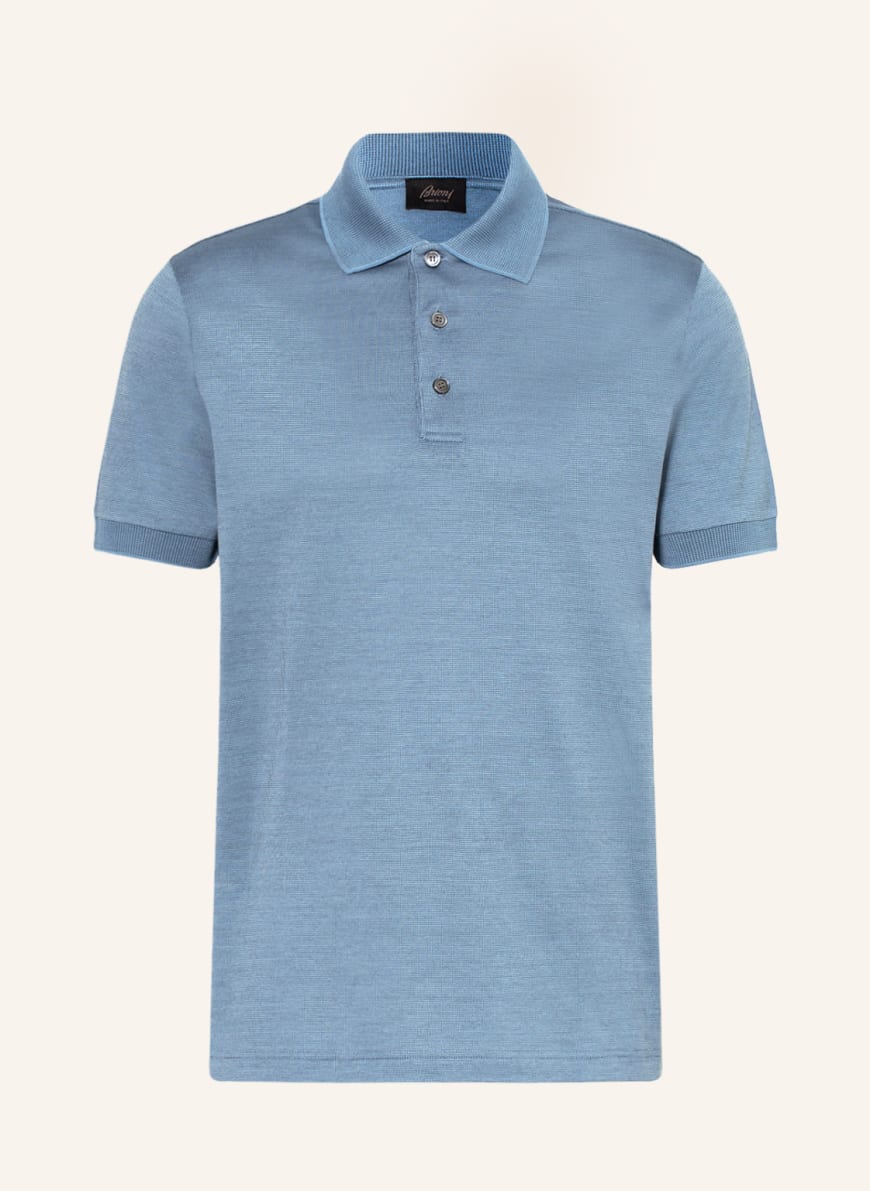Brioni Piqué polo shirt, Color: BLUE (Image 1)