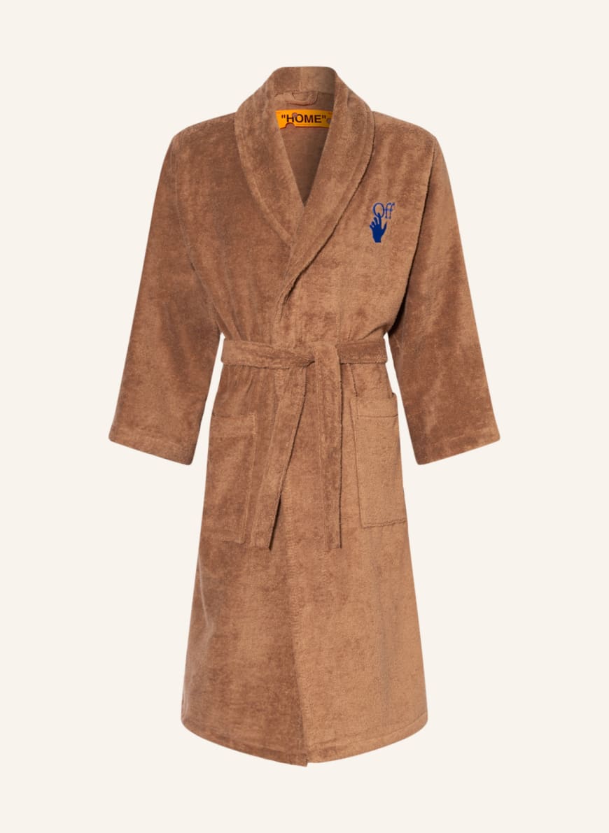 Off-White Home Unisex bathrobe, Color: CAMEL (Image 1)