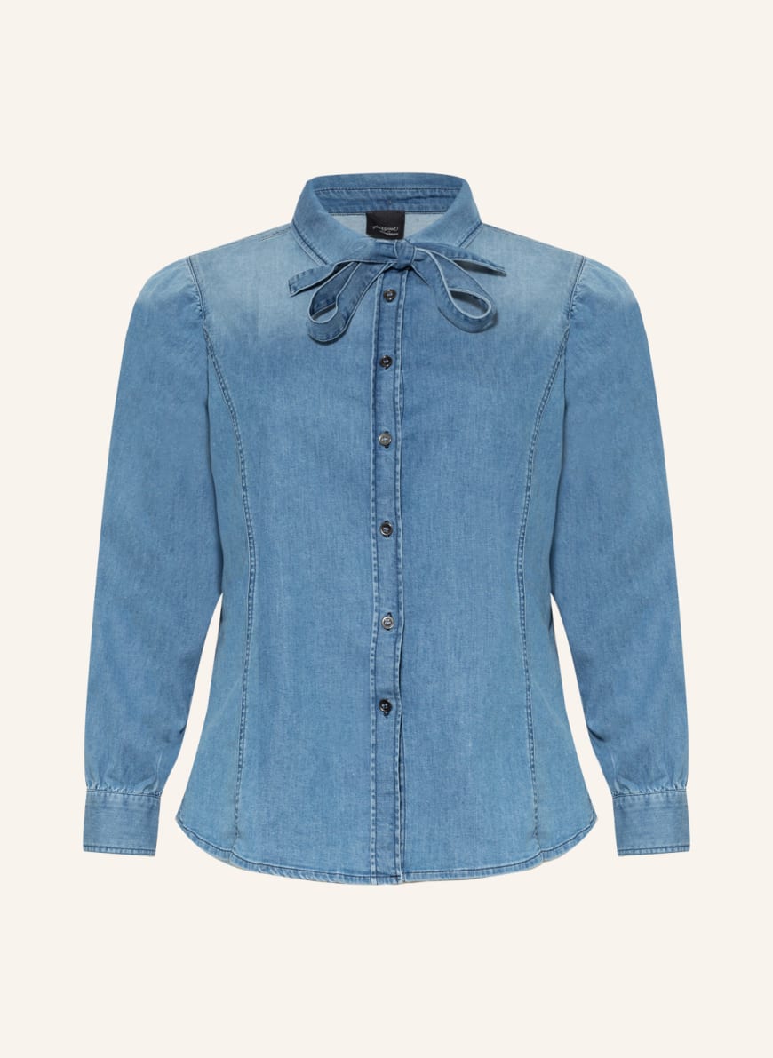 MARINA RINALDI PERSONA Shirt blouse in denim look, Color: BLUE (Image 1)