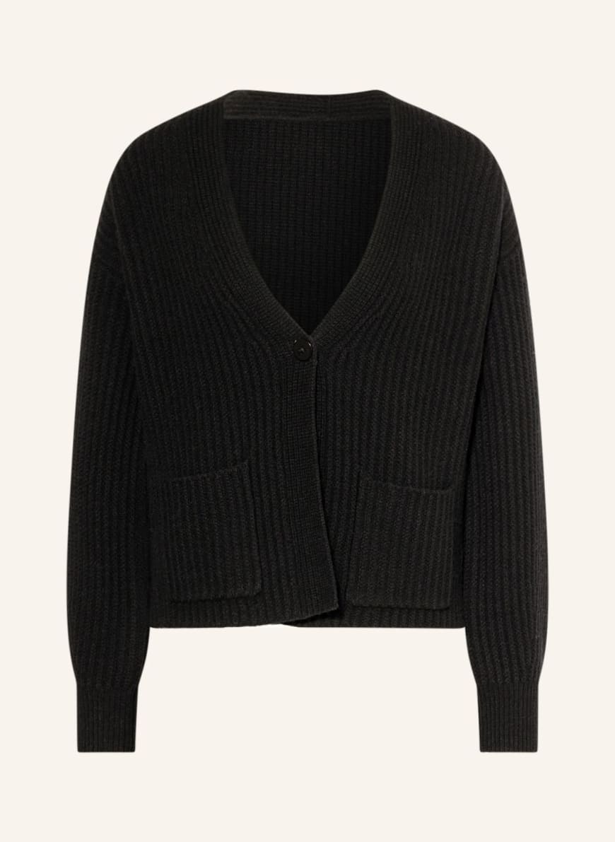 MRS & HUGS Knit cardigan made of cashmere, Color: BLACK(Image 1)