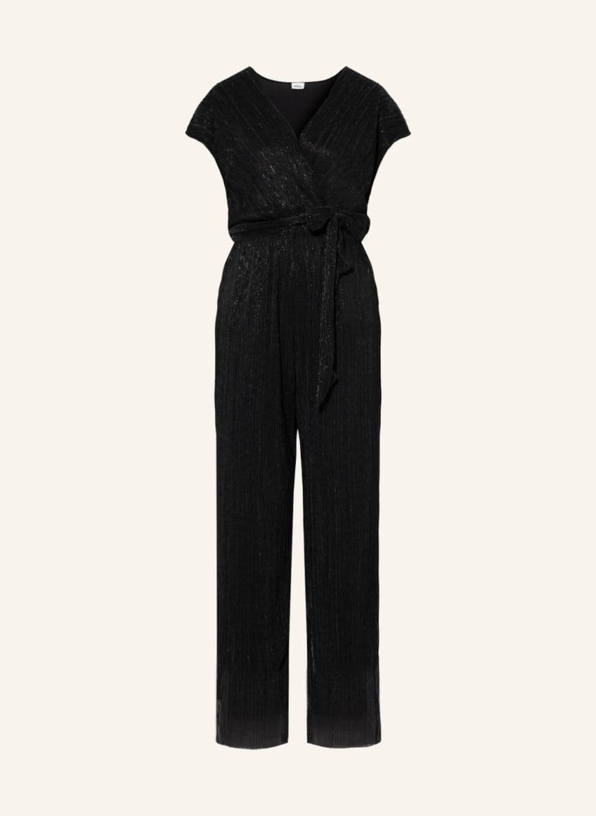 s.Oliver BLACK LABEL Jumpsuit with glitter thread, Color: BLACK (Image 1)